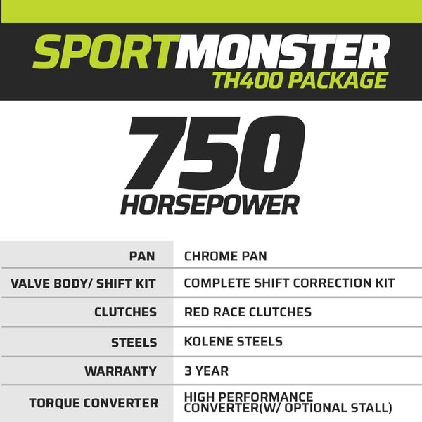 SportMonster Chevy TH400 - Transmission & Torque Converter