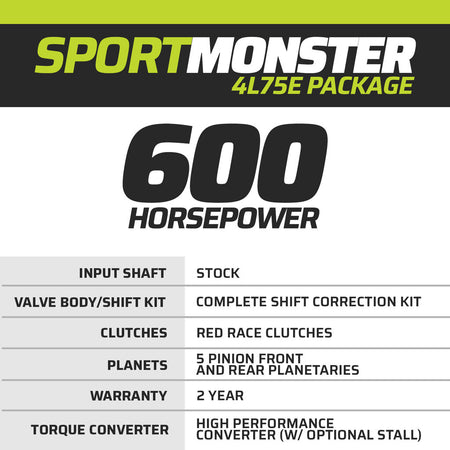 SportMonster Chevy 4L75E Transmission & Torque Converter