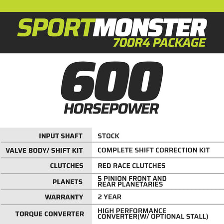 SportMonster  Chevy 700R4 Transmission & Torque Converter